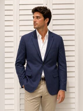 Kenneth Cole Reaction Techni-Cole Blue Two-Button Sport Coat